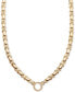 Diamond Circle Stampato 18" Collar Necklace (1/6 ct. t.w.) in 14k Gold-Plated Sterling Silver