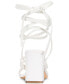 ფოტო #3 პროდუქტის Women's Ava Strappy Ankle-Wrap Dress Sandals-Extended sizes 9-14