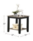 Фото #6 товара Simple Modern Look Wooden 1 Piece End Table Living Room Sofa Side Table Solid Rubberwood