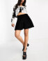 Фото #4 товара Violet Romance cord pleated mini skirt in black