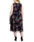 Plus Size Floral-Print Crinkled Midi Dress