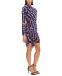 Women's Side-Ruched Printed Jersey Dress