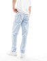 Фото #10 товара ASOS DESIGN tapered jeans in tinted light wash blue