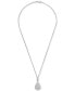 Фото #4 товара Macy's diamond Pavé Teardrop 18" Pendant Necklace (1 ct. t.w.) in 14k White Gold