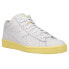 Diadora Game Row Cut Sole Block Lace Up Womens White, Yellow Sneakers Casual Sh