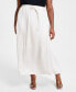 ფოტო #3 პროდუქტის Trendy Plus Size Silky Belted Maxi Skirt, Created for Macy's