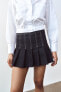 Skort with contrast topstitching