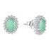 Фото #1 товара Charming silver earrings with emeralds E-FS-5626E