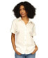 ფოტო #1 პროდუქტის Michael Kors Women's Poplin Short-Sleeve Button-Front Top