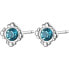 Elegant steel earrings with blue crystals CLICK SCK33