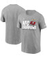 Фото #2 товара Men's Heathered Gray Tampa Bay Buccaneers 2020 NFC Champions Locker Room Trophy Collection T-shirt