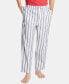 ფოტო #1 პროდუქტის Men's Cotton Striped Pajama Pants