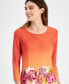 Women's Printed 3/4-Sleeve Top, Created for Macy's