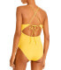 Aqua Swim 285078 Women Lace Up Plunge One Piece Swimsuit, Size Large - фото #2