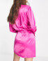 Фото #4 товара Urban Revivo long sleeve mini blazer dress in dark pink