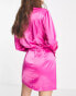 Фото #2 товара Urban Revivo long sleeve mini blazer dress in dark pink