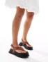 Фото #1 товара Truffle Collection chunky t-bar strap sandals in tan