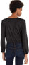 Lyssé 257280 Women's Bianca Blouse Top Bodysuit Black Size Small