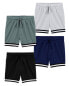 Фото #1 товара Детские спортивные шорты Carter's Toddler 4-Pack Sporty Mesh Favorite - для мальчиков