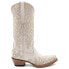Ferrini Starlight Glitter Snip Toe Cowboy Womens Off White Casual Boots 8156119
