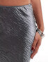 Фото #3 товара ASOS DESIGN high shine satin bias maxi skirt in grey