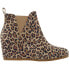 Фото #1 товара TOMS Kelsey Leopard Round Toe Wedge Booties Womens Brown Casual Boots 10014153T