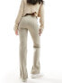 Monki tailored cigarette trousers with split hem in taupe