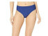 Фото #1 товара Athena 256232 Women Solid Mid Waist Bikini Bottoms Swimwear Navy Size 12