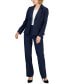 ფოტო #3 პროდუქტის Women's Belted Pinstripe Blazer & Pants