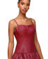 ფოტო #3 პროდუქტის Women's Faux-Leather Drop-Waist Maxi Dress