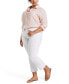 Plus Size Easy Linen Long Sleeve Button-Down Shirt