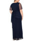 Фото #2 товара Plus Size Lace-Sleeve Dress