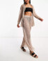 South Beach metallic plisse beach trouser in blush