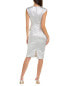 Фото #2 товара Black Halo Aston Cocktail Sheath Dress Women's White 0