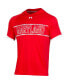 ფოტო #3 პროდუქტის Men's Red Maryland Terrapins On-Court Basketball Shooting Hoodie Raglan Performance T-shirt