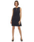 Women's Sleeveless Split-Neck Shift Dress