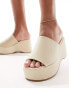 Glamorous platform sandals in beige