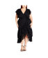 ფოტო #1 პროდუქტის Plus Size Midi Frill Dee Tiered Dress