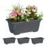 Фото #1 товара Аксессуары для цветов Relaxdays Blumenkasten 4er Set schmal