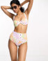 Фото #1 товара ASOS DESIGN mix and match high waist bikini bottom in pastel ditsy floral