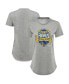 Фото #3 товара Women's Gray Golden State Warriors 2022 NBA Finals Crest Phoebe T-shirt