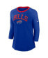 Women's Royal Buffalo Bills Raglan 3/4 Sleeve T-Shirt