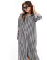 JDY maxi shirt dress in stripe