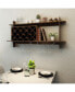 Фото #2 товара Wall Mount Wine Rack with Glass Holder and Storage Shelf