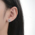 Beautiful silver earrings with zircons E0002354