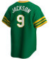 Фото #2 товара Men's Reggie Jackson Kelly Green Oakland Athletics Road Cooperstown Collection Player Jersey