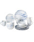 Marble 16 Piece Service for 4 Dinnerware Set