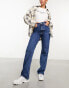 Фото #9 товара Weekday Rowe extra high waist regular fit straight leg jeans in nobel blue