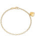 ფოტო #3 პროდუქტის Heart Charm Link Chain Bracelet in 10k Gold
