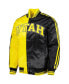ფოტო #4 პროდუქტის Men's Gold, Black Utah Jazz Fast Break Satin Full-Snap Jacket